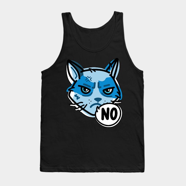 Smurf Cat Angry No Tank Top by By-Berto